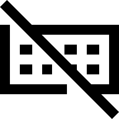 Keyboard Off Icon from Sharp Line Set