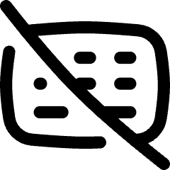 Keyboard Off Icon from Flex Line Set