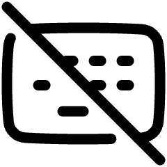 Keyboard Off Icon from Plump Line Set