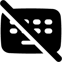 Keyboard Off Icon from Plump Solid Set
