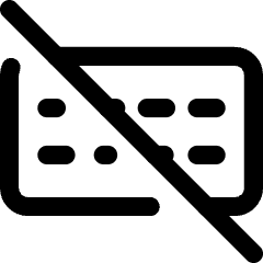 Keyboard Off Icon from Core Line Set