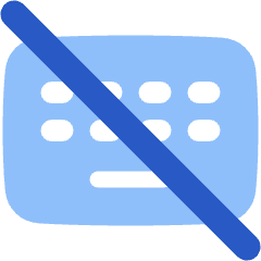 Keyboard Off Icon from Plump Flat Set
