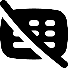 Keyboard Off Icon from Flex Solid Set