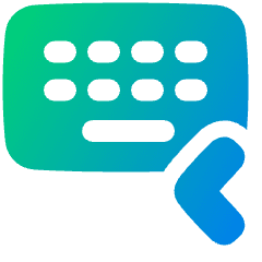 Keyboard One Hand Left Icon from Plump Gradient Set