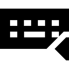Keyboard One Hand Left Icon from Sharp Solid Set