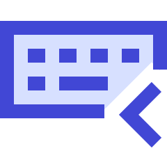 Keyboard One Hand Left Icon from Sharp Duo Set