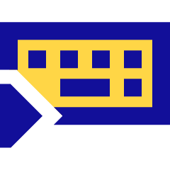 Keyboard One Hand Right Icon from Sharp Pop Set