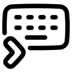 Keyboard One Hand Right Icon from Plump Line Set