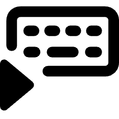 Keyboard One Hand Right Icon from Core Remix Set