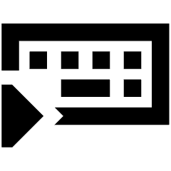 Keyboard One Hand Right Icon from Sharp Remix Set