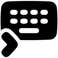 Keyboard One Hand Right Icon from Plump Solid Set