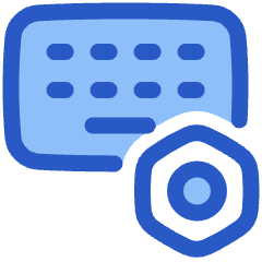 Keyboard Option Setting Bolt Nut Icon from Plump Duo Set