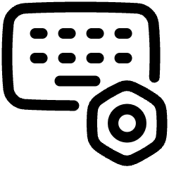 Keyboard Option Setting Bolt Nut Icon from Plump Line Set