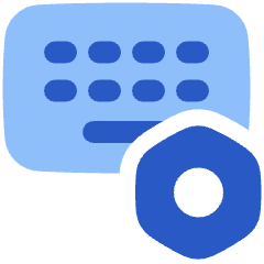 Keyboard Option Setting Bolt Nut Icon from Plump Flat Set