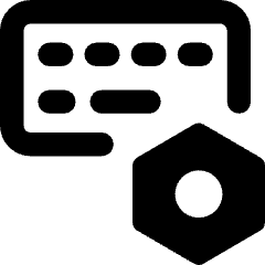 Keyboard Option Setting Bolt Nut Icon from Core Remix Set
