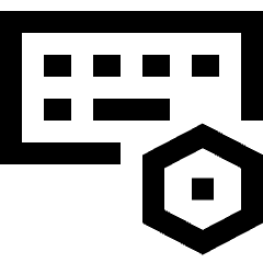Keyboard Option Setting Bolt Nut Icon from Sharp Line Set