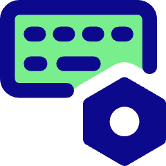 Keyboard Option Setting Bolt Nut Icon from Core Pop Set