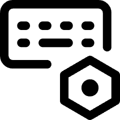 Keyboard Option Setting Bolt Nut Icon from Core Line Set