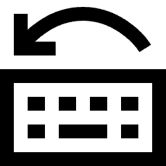 Keyboard Previous Language Icon from Sharp Line Set