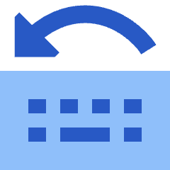 Keyboard Previous Language Icon from Sharp Flat Set