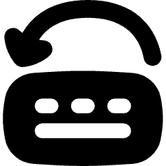 Keyboard Previous Language Icon from Flex Solid Set