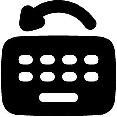 Keyboard Previous Language Icon from Plump Solid Set