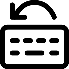 Keyboard Previous Language Icon from Core Line Set