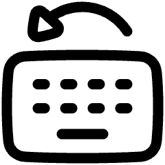 Keyboard Previous Language Icon from Plump Line Set