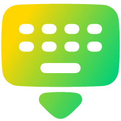 Keyboard Virtual Icon from Plump Gradient Set