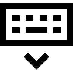 Keyboard Virtual Icon from Sharp Line Set
