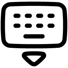Keyboard Virtual Icon from Plump Line Set