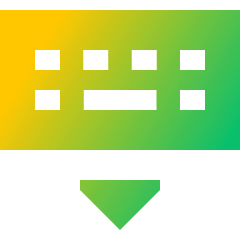 Keyboard Virtual Icon from Sharp Gradient Set