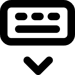 Keyboard Virtual Icon from Micro Line Set