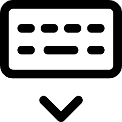 Keyboard Virtual Icon from Core Line Set