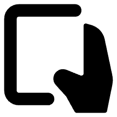 One Handed Holding Tablet Handheld Icon from Core Solid Set