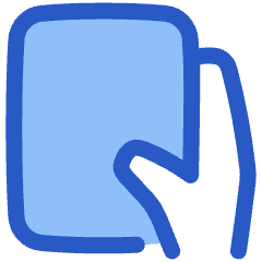 One Handed Holding Tablet Handheld Icon from Plump Duo Set