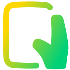 One Handed Holding Tablet Handheld Icon from Plump Gradient Set