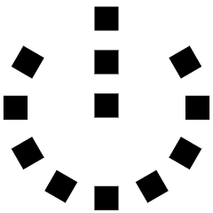 Power Off Dot Icon from Sharp Line Set