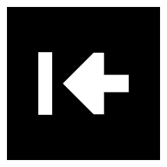 Previous Square Icon from Sharp Solid Set