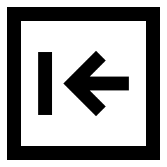 Previous Square Icon from Sharp Line Set