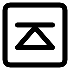 Projection Square Icon from Core Line Set