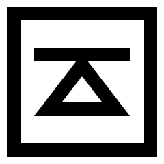 Projection Square Icon from Sharp Line Set