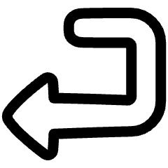 Return 1 Icon from Plump Line Set