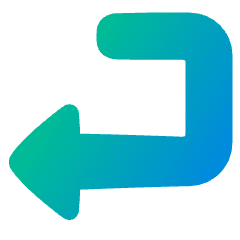 Return 1 Icon from Plump Gradient Set