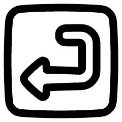 Return 3 Icon from Plump Line Set