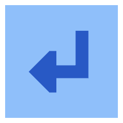 Return Square 1 Icon from Sharp Flat Set