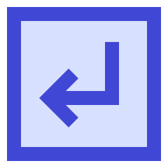 Return Square 1 Icon from Sharp Duo Set