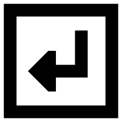 Return Square 1 Icon from Sharp Remix Set