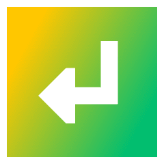 Return Square 1 Icon from Sharp Gradient Set