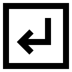 Return Square 1 Icon from Sharp Line Set